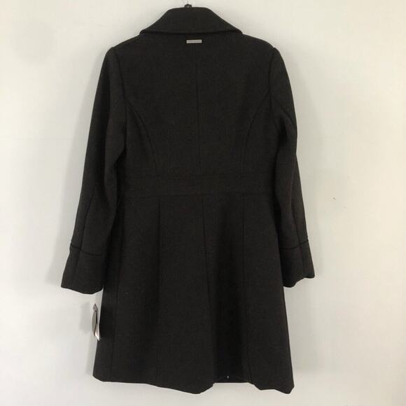 NWT Vince Camuto Double Breasted Black Wool Winter Coat - Picture 6 of 9